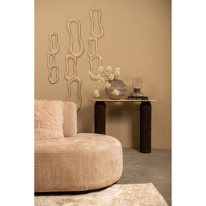 Cast Aluminum Wall Panel in Beige with Abstract Design, Open Look, S – Camare | PTMD