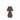 Tischlampe aus Mangoholz, braun, rund, naturbelassen, dekorativ, niedrig – Peake | PTMD