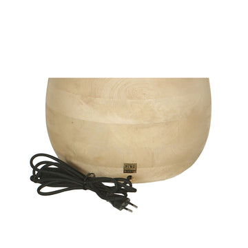 Tischlampe aus Mangoholz, naturfarben, rund, naturbelassen, dekorativ, groß – Peake | PTMD
