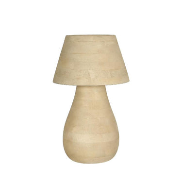 Tischlampe aus Mangoholz, naturfarben, rund, naturbelassen, dekorativ, groß – Peake | PTMD