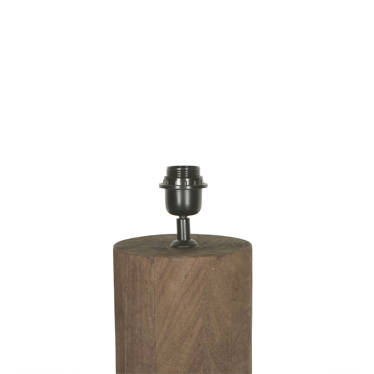 Mango Wood Floor Lamp with Brown Shade and Round Columnar Design – Elaine | PTMD