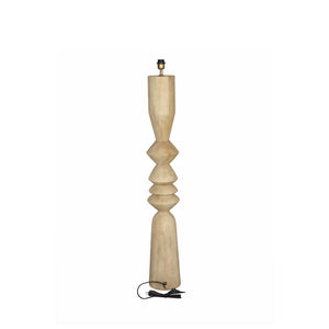 Mango wood floor lamp with natural shade and cylindrical design in a round shape – Elaine | PTMD