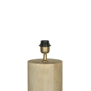 Mango wood floor lamp with natural shade and cylindrical design in a round shape – Elaine | PTMD