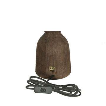 Tischlampe aus Mangoholz mit Braunton und schlankem Design in runder Form – Elaine | PTMD