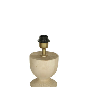 Tischlampe aus Mangoholz mit Naturton und schlankem Design in runder Form – Elaine | PTMD