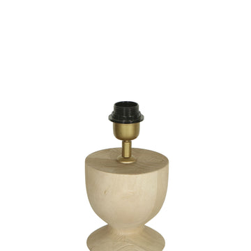 Tischlampe aus Mangoholz mit Naturton und schlankem Design in runder Form – Elaine | PTMD