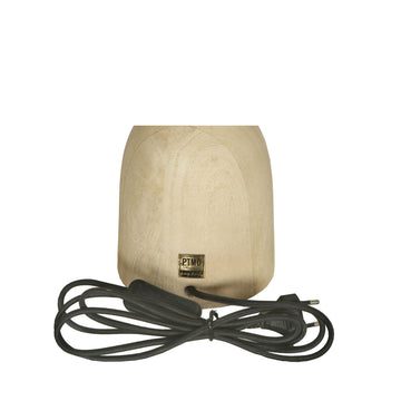 Tischlampe aus Mangoholz mit Naturton und schlankem Design in runder Form – Elaine | PTMD