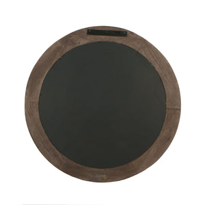 Wandspiegel aus Mangoholz mit runder Form, massivem Rahmen und Braun-Finish, L – Noam | PTMD