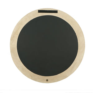 Wandspiegel aus Mangoholz mit runder Form, massivem Rahmen und Natur-Finish, L – Noam | PTMD