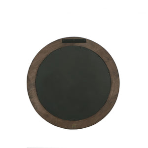 Wandspiegel aus Mangoholz mit runder Form, massivem Rahmen und Braun-Finish, S – Noam | PTMD