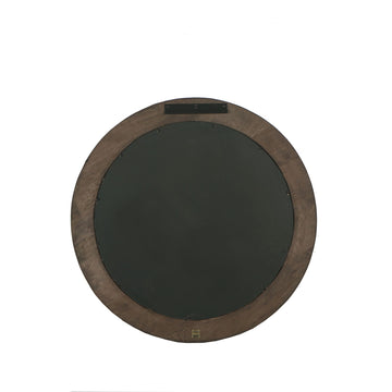Wandspiegel aus Mangoholz mit runder Form, massivem Rahmen und Braun-Finish, S – Noam | PTMD