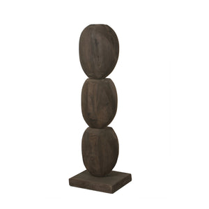 Statue – Kreis Design, Organische Form, Mangoholz Material, Braun, M – Kodey | PTMD