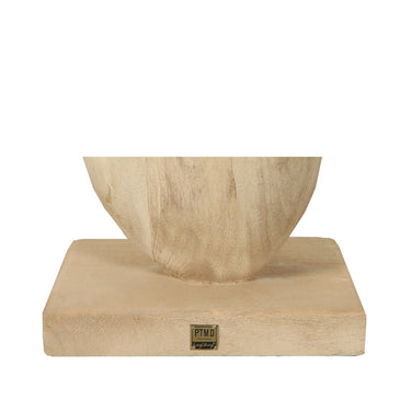 Statue - circular design, mango wood, natural finish, M – Kodey | PTMD