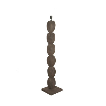 Mango Wood Floor Lamp with Dark Brown Shade and Round Column Design, XL – Kodey | PTMD