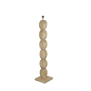 Mango Wood Floor Lamp with Natural Shade and Round Column Design, XL – Kodey | PTMD