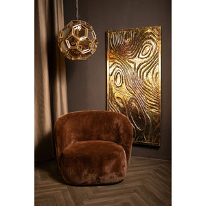 Wandpaneel – Rechteckiges Design, MDF Holz, Bronze Farbton, L – Connolly | PTMD