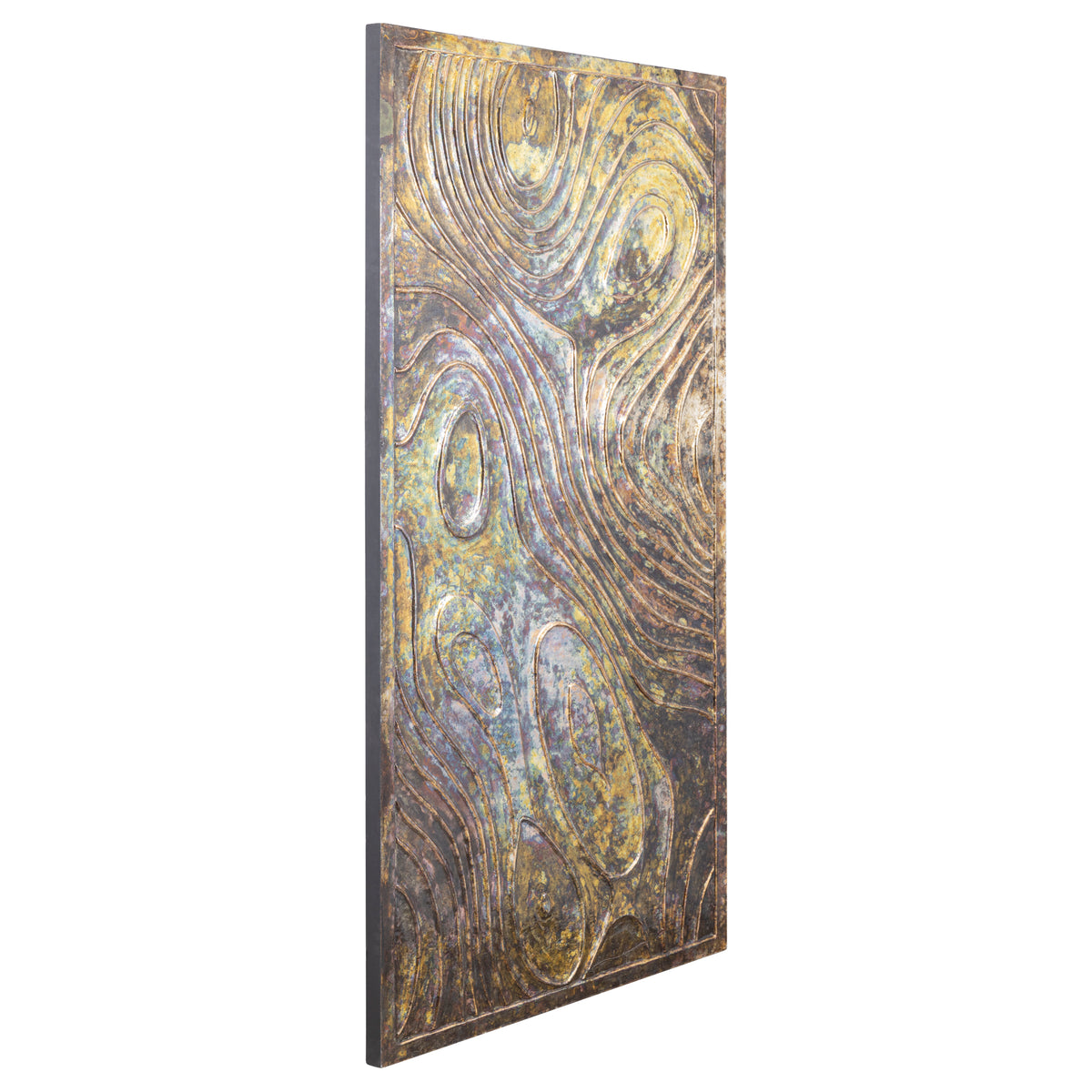 Wandpaneel – Rechteckiges Design, MDF Holz, Bronze Farbton, L – Connolly | PTMD