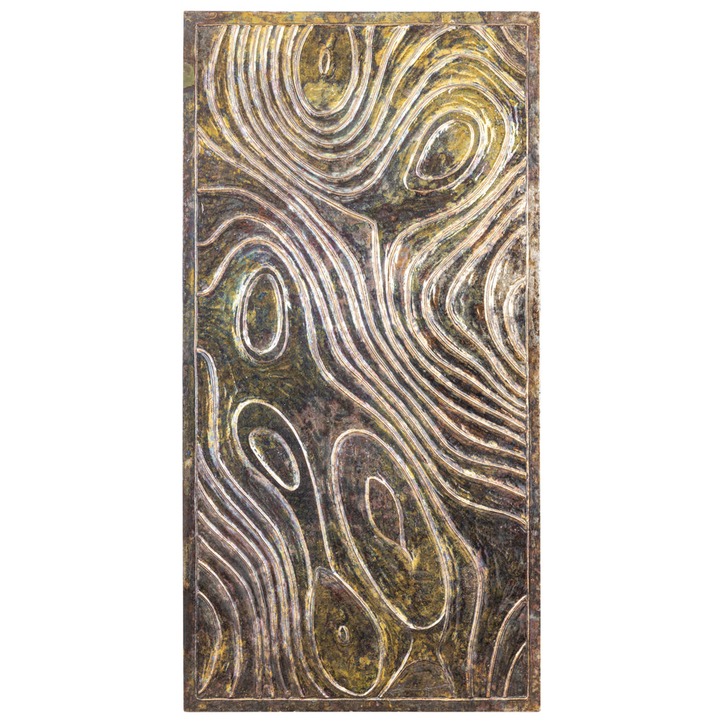 Wandpaneel – Rechteckiges Design, MDF Holz, Bronze Farbton, L – Connolly | PTMD