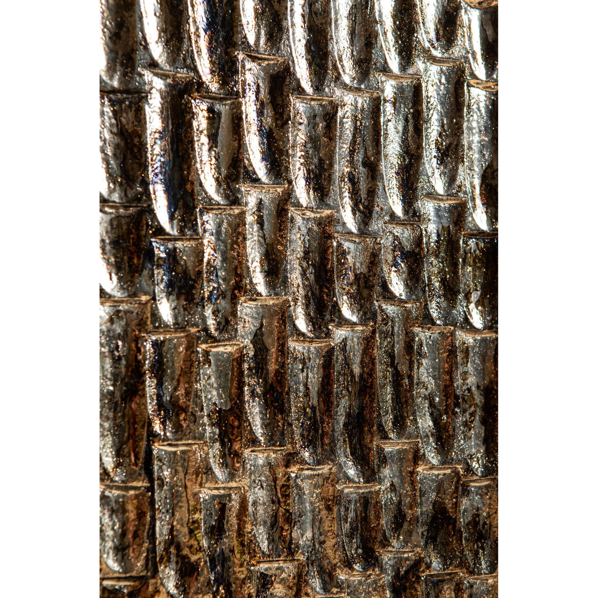 Wandpaneel – Tropfen Muster, MDF Holz, Bronze Farbton, S – Chadwick | PTMD