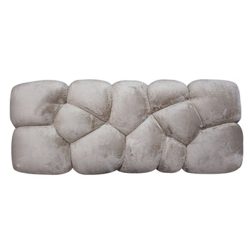 Bench – beige surface, fabric cover, upholstered seat – Nubibus | PTMD