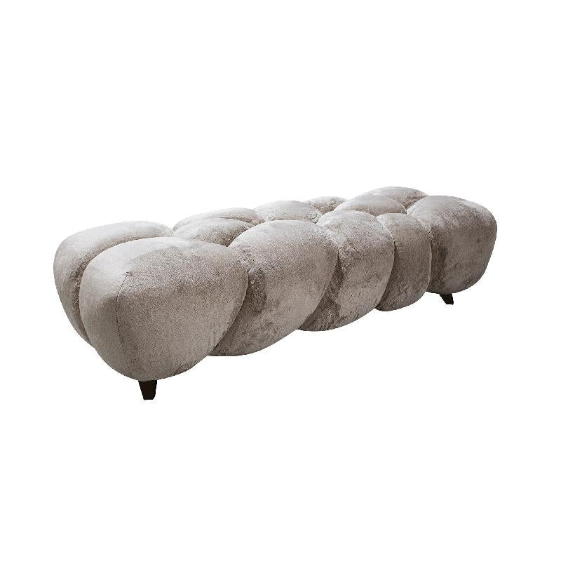 Sitzbank – beige Oberfläche, Stoff Bezug, gepolsterte Sitzfläche – Nubibus | PTMD