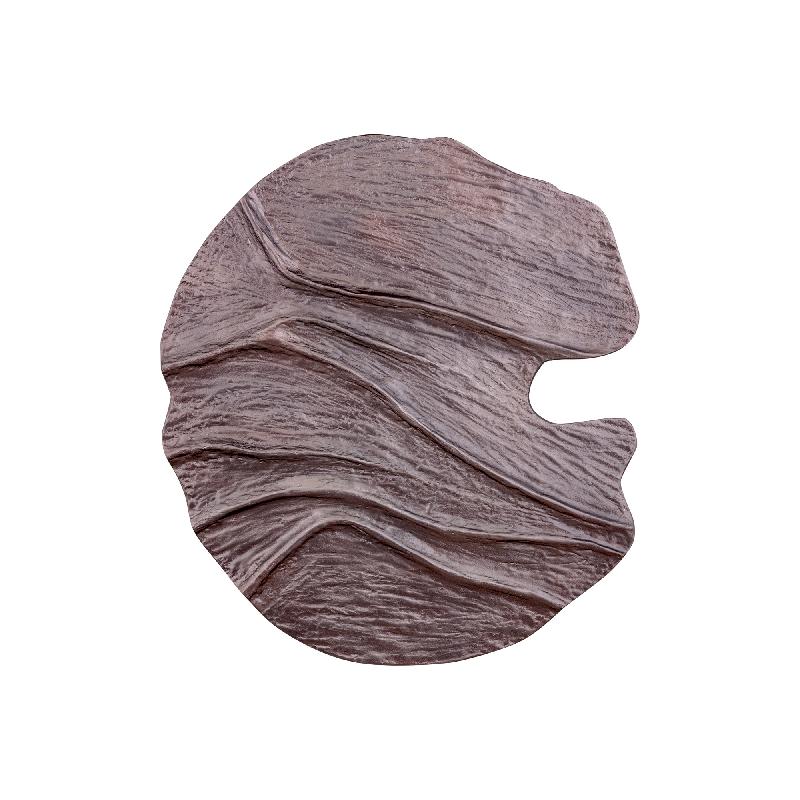 Wandpanel – Wellenstruktur Design, Quadratische Form, MDF Material, Bronze , S – Samraj | PTMD