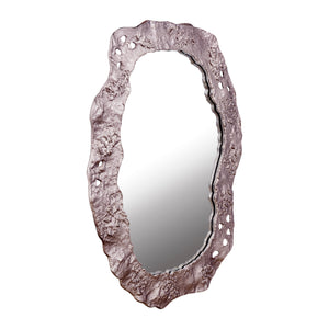 Spiegel – Raues Design, Ovale Form, Aluminium Material, Bronze – Kariss | PTMD