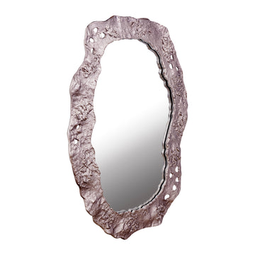 Spiegel – Raues Design, Ovale Form, Aluminium Material, Bronze – Kariss | PTMD