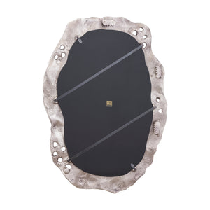 Spiegel – Raues Design, Ovale Form, Aluminium Material, Bronze – Kariss | PTMD
