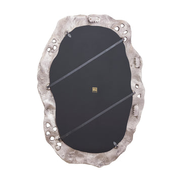 Spiegel – Raues Design, Ovale Form, Aluminium Material, Bronze – Kariss | PTMD