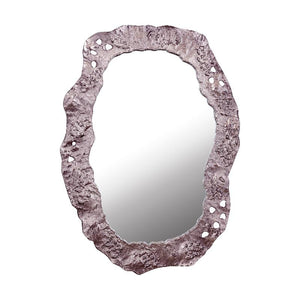 Spiegel – Raues Design, Ovale Form, Aluminium Material, Bronze – Kariss | PTMD