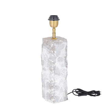 Tischlampe aus Marmor und Aluminium mit Naturton und quadratischer Form, L – Rester | PTMD