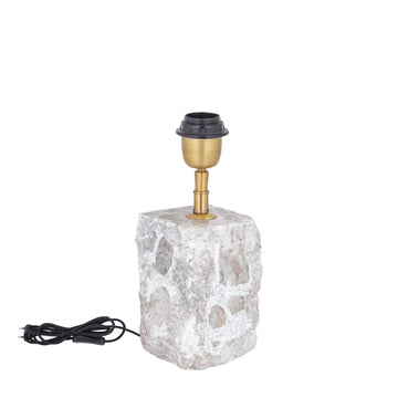 Tischlampe aus Marmor und Aluminium mit Naturton und quadratischer Form, S – Rester | PTMD