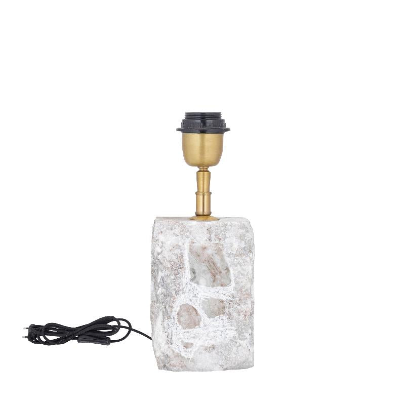Tischlampe aus Marmor und Aluminium mit Naturton und quadratischer Form, S – Rester | PTMD