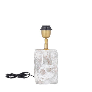 Tischlampe aus Marmor und Aluminium mit Naturton und quadratischer Form, S – Rester | PTMD
