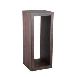 Pedestal - with open rectangle design, dark wood veneer, semi-handcrafted - Tiess | PTMD