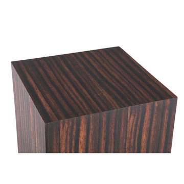 Pillar, wood with veneer surface, brown finish, semi-handcrafted – Tiess | PTMD