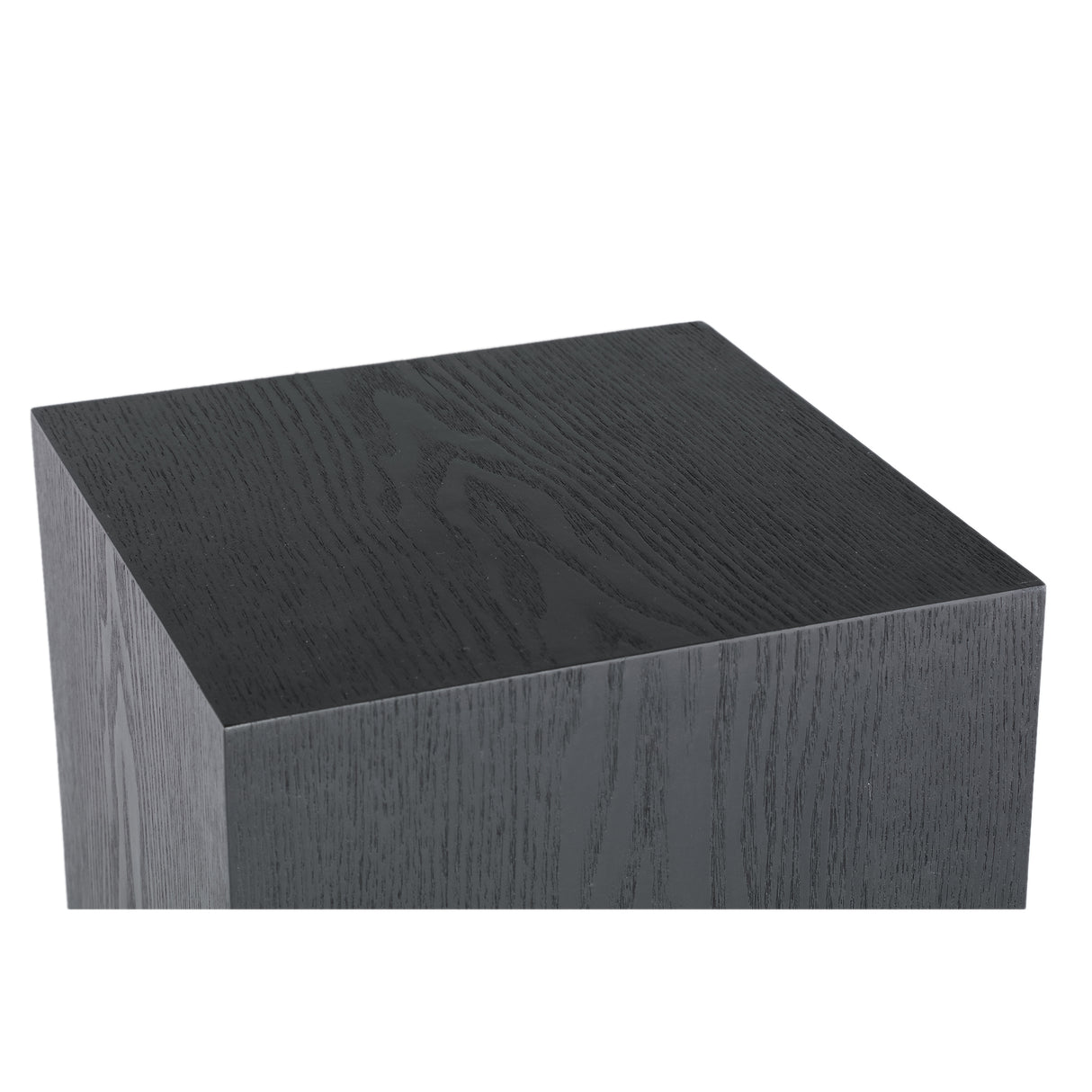 Column made of wood with veneer surface, black finish, semi-handcrafted – Tiess | PTMD