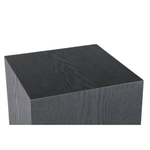 Column made of wood with veneer surface, black finish, semi-handcrafted – Tiess | PTMD