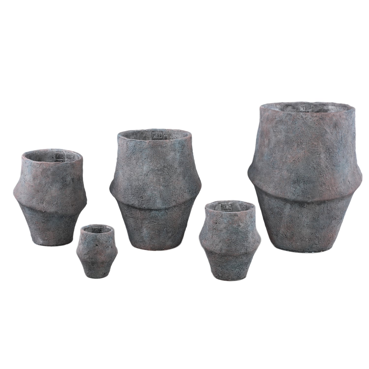 Blumentopf – Graue Farbe, Organisches Design, Zement Material, S – Javay | PTMD