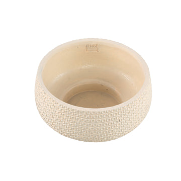 Bowl - Round Cement, Dot Pattern, Cream, S – Laim | PTMD