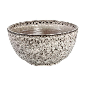 Bowl - White Surface, Round Shape, Gray Pattern, Ceramic, L - Elana | PTMD