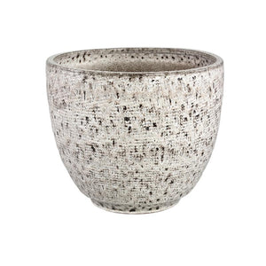 Pot – White Surface, Round Shape, Gray Pattern, Ceramic, XXL – Elana | PTMD