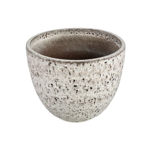 Pot – White Surface, Round Shape, Gray Pattern, Ceramic, XXS – Elana | PTMD