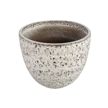 Pot – White Surface, Round Shape, Gray Pattern, Ceramic, XXL – Elana | PTMD