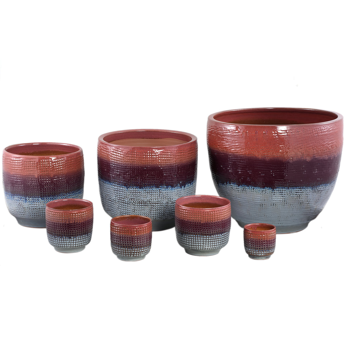 Flowerpot – Lilac Surface, Ombre Pattern, Ceramic Material, XS – Elana | PTMD