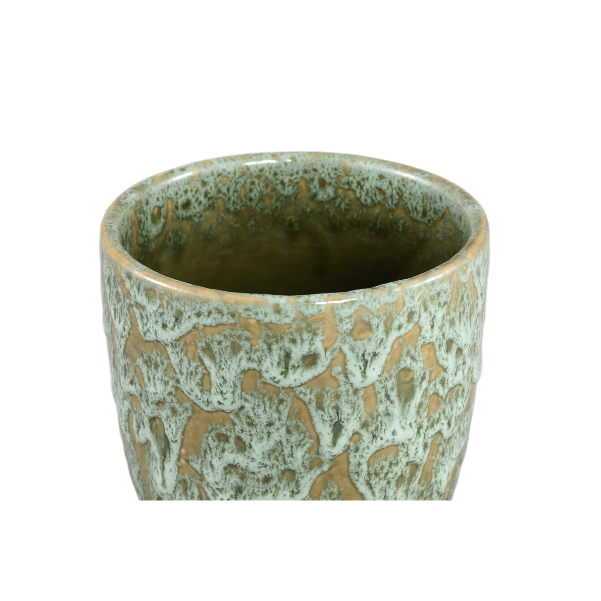 Topf – Glasur Finish, Keramik Material, Modernes Design, Dunkelgrün, XS - Braxton | PTMD