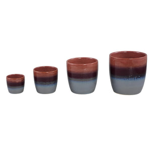 Topf – Glasur Finish, Keramik Material, Modernes Design, Lila, XS - Braxton | PTMD
