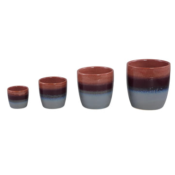 Topf – Glasur Finish, Keramik Material, Modernes Design, Lila, M - Braxton | PTMD