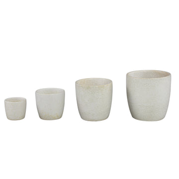 Topf – Glasur Finish, Keramik Material, Modernes Design, Weiß, M - Braxton | PTMD